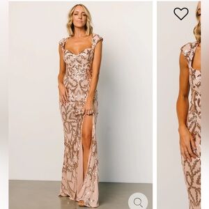 Baltic Born Champagne Kylene Sequin Maxi Gown